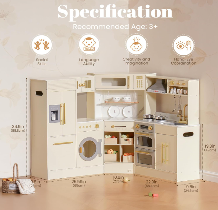 ROBUD Wooden Light Luxury Corner Kitchen