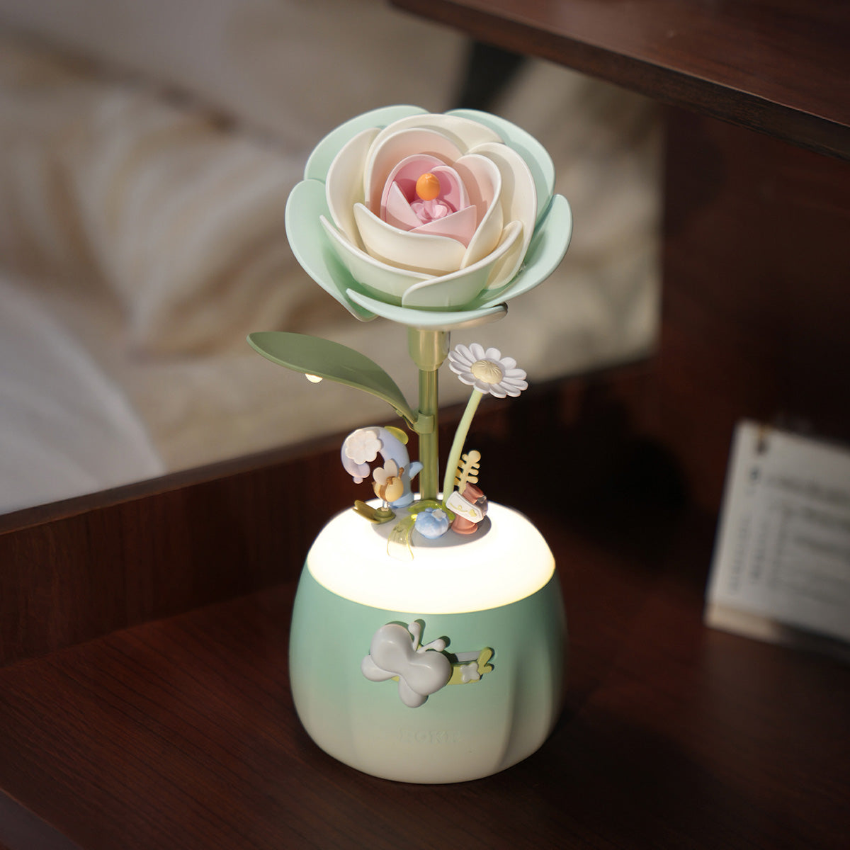 ROKR Minty Camellia Lamp DIY 3D Flower Night Light AF02S