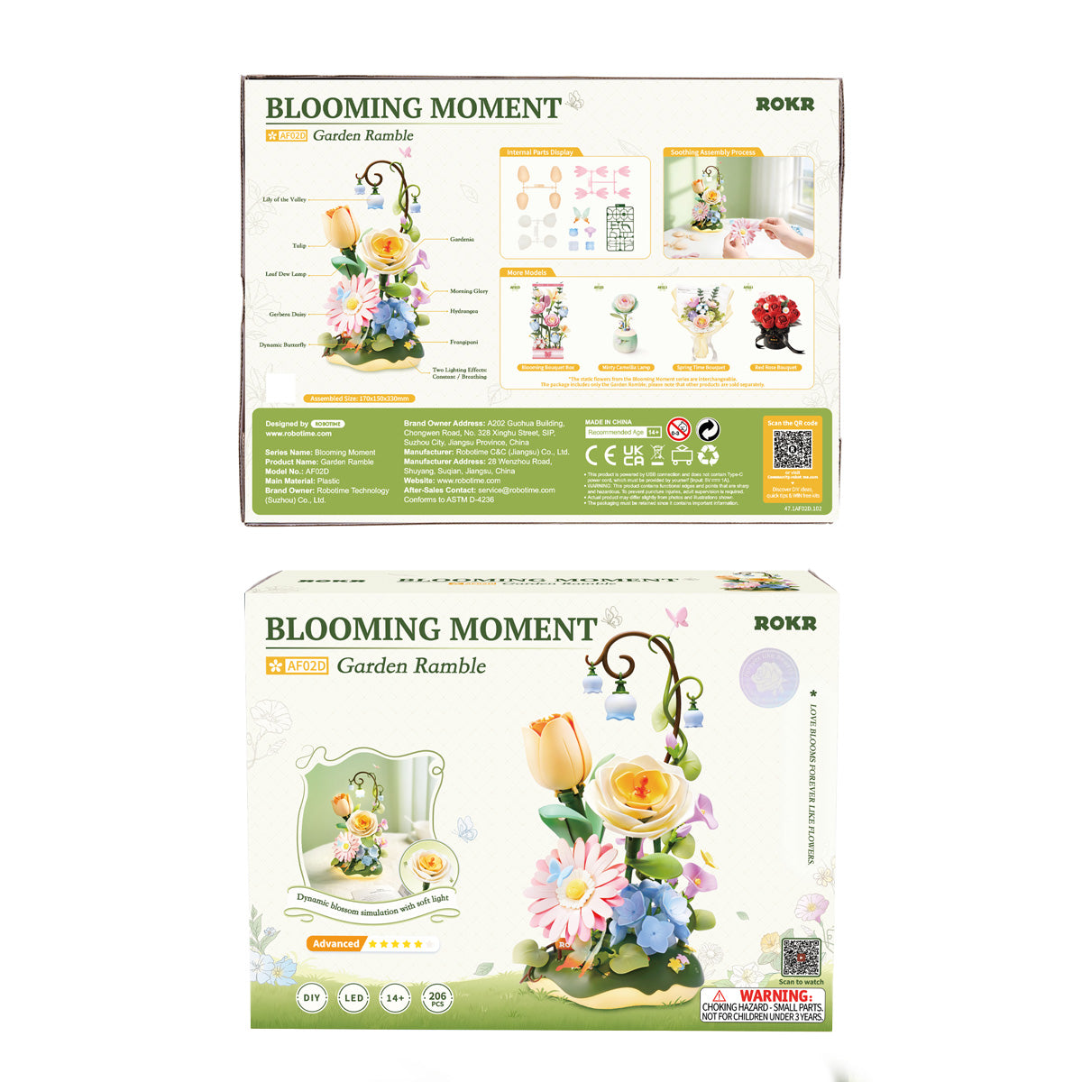 ROKR Garden Ramble DIY Bouquet de Fleurs Puzzle 3D AF02D