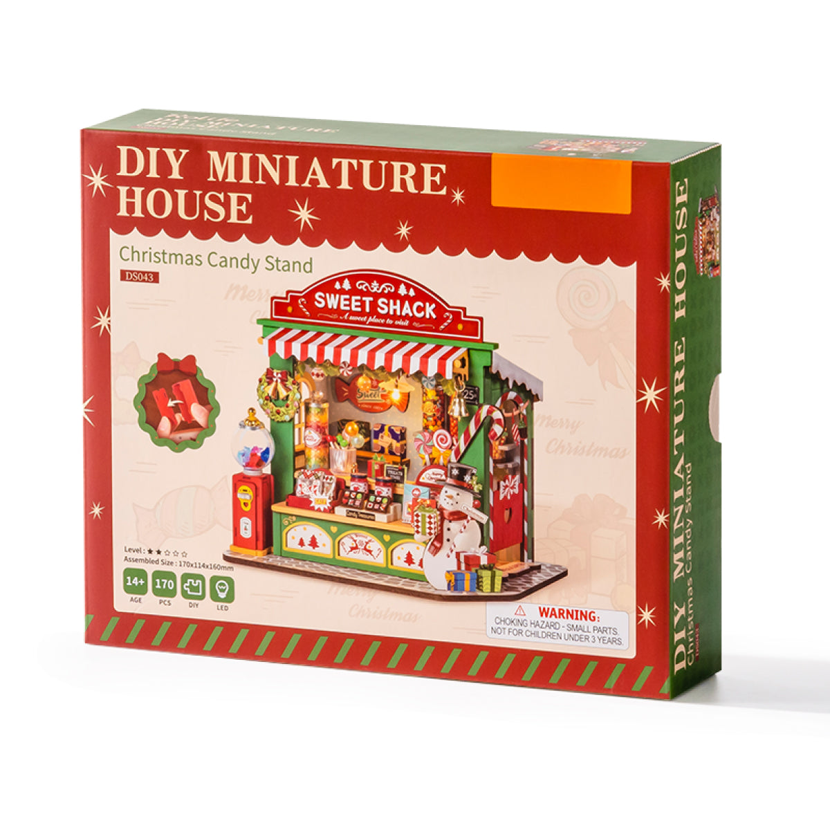 Rolife Présentoir à bonbons de Noël Maison miniature à monter soi-même DS043