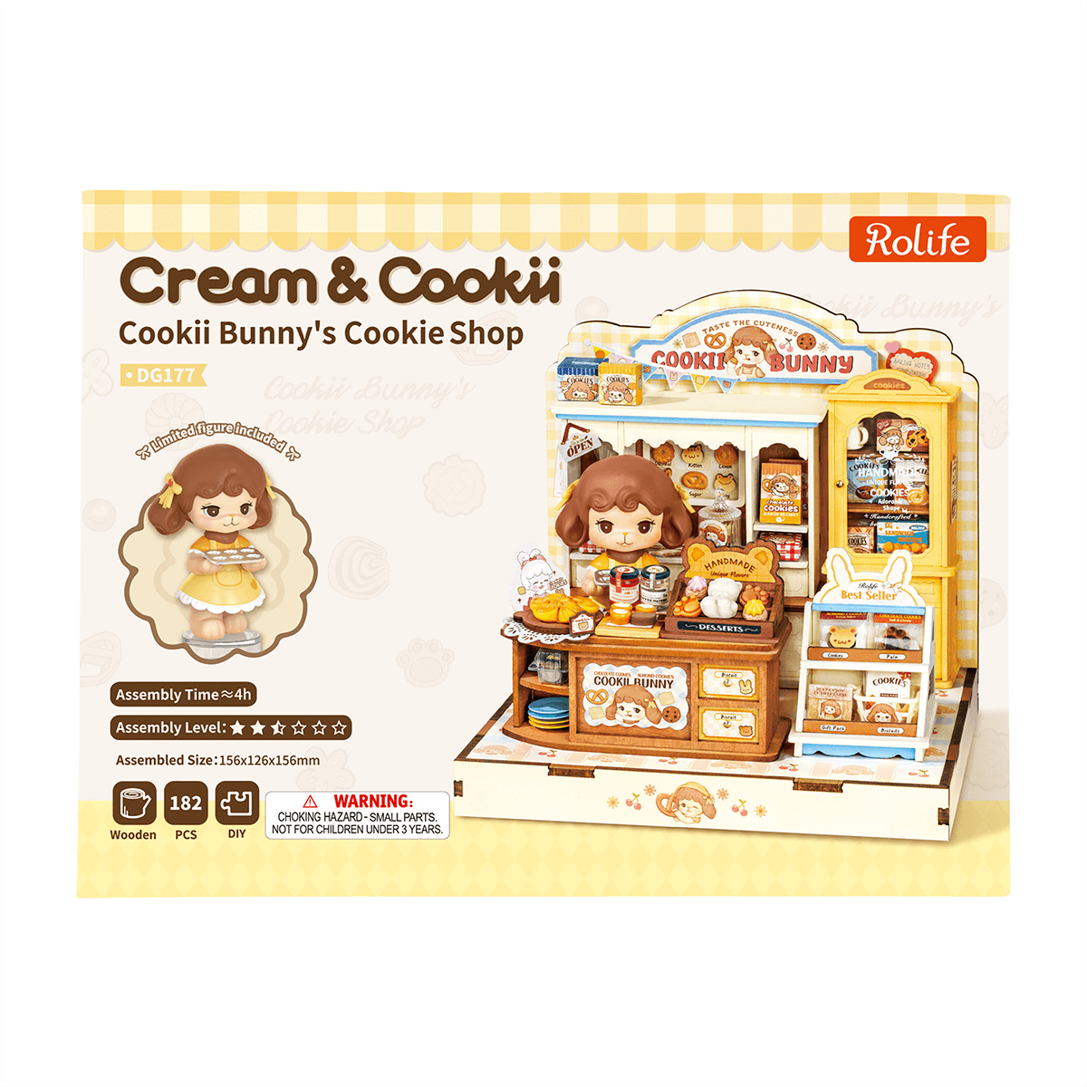 Rolife Cookii Bunny's Cookie Shop DIY Miniature House DG177