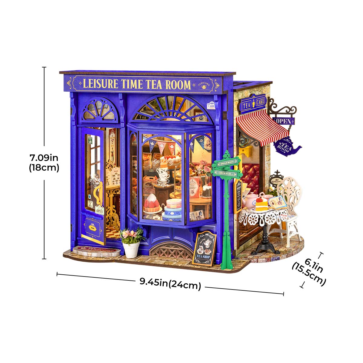 Rolife Leisure Time Tea Room DIY Miniature House DG171