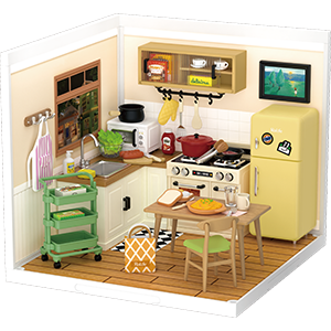 Rolife Happy Meals Kitchen DIY Miniature House DW008