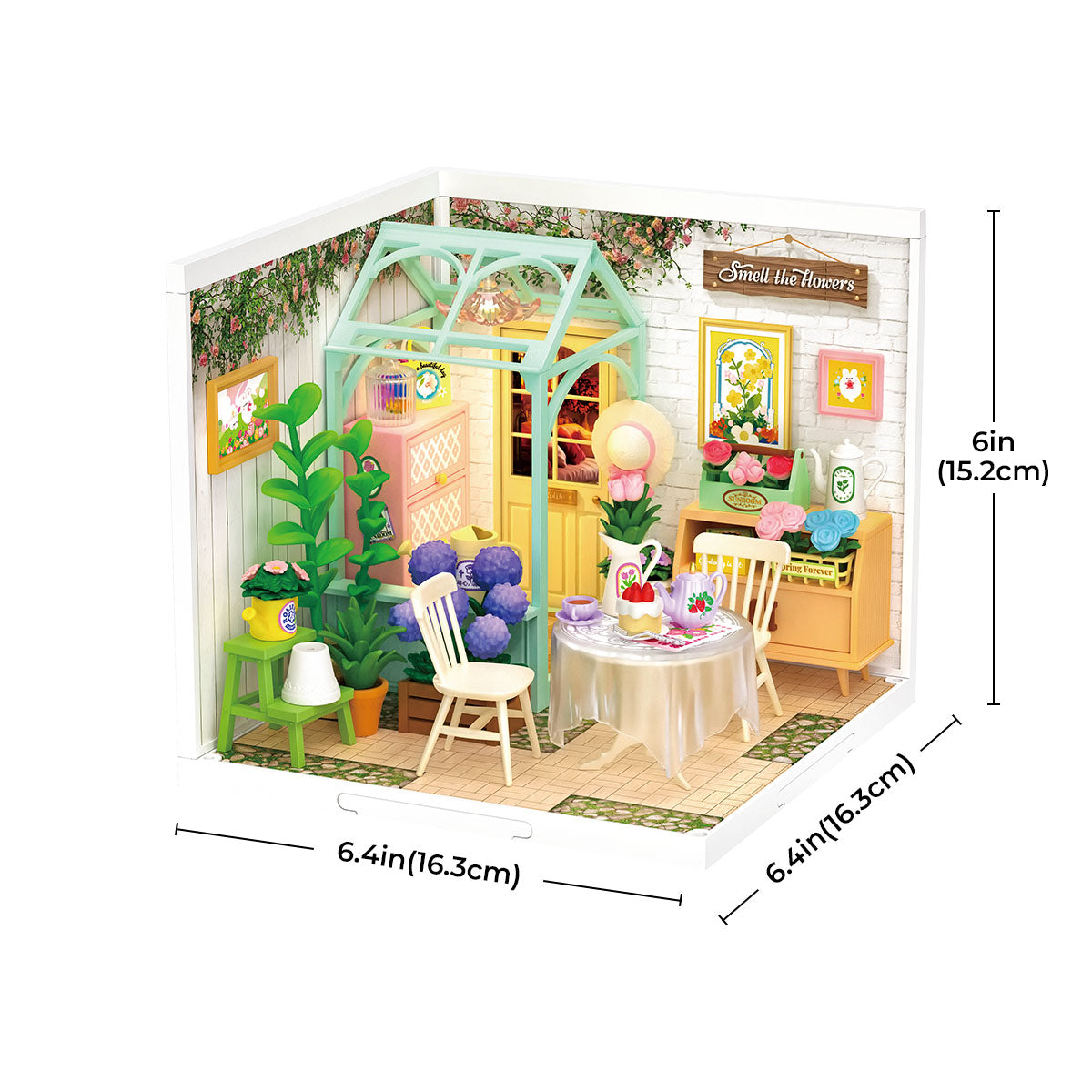 Rolife Bloeiende Theetuin DIY Plastic Miniatuurhuis DW013