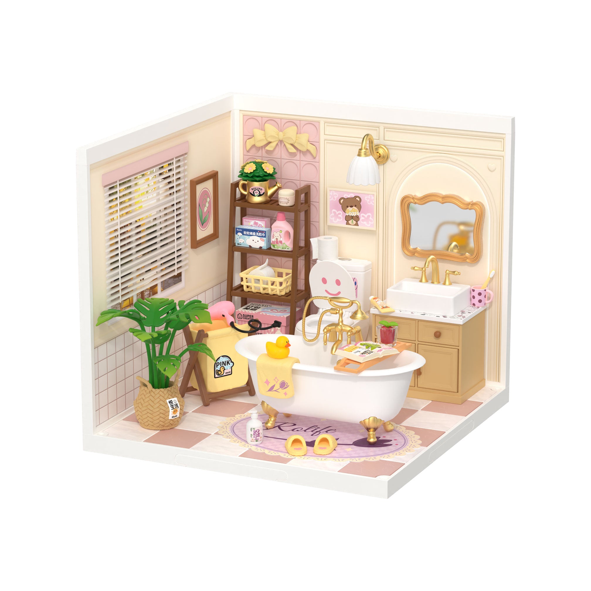 Rolife Pop Bubble Bathroom DIY Miniature House DW014B