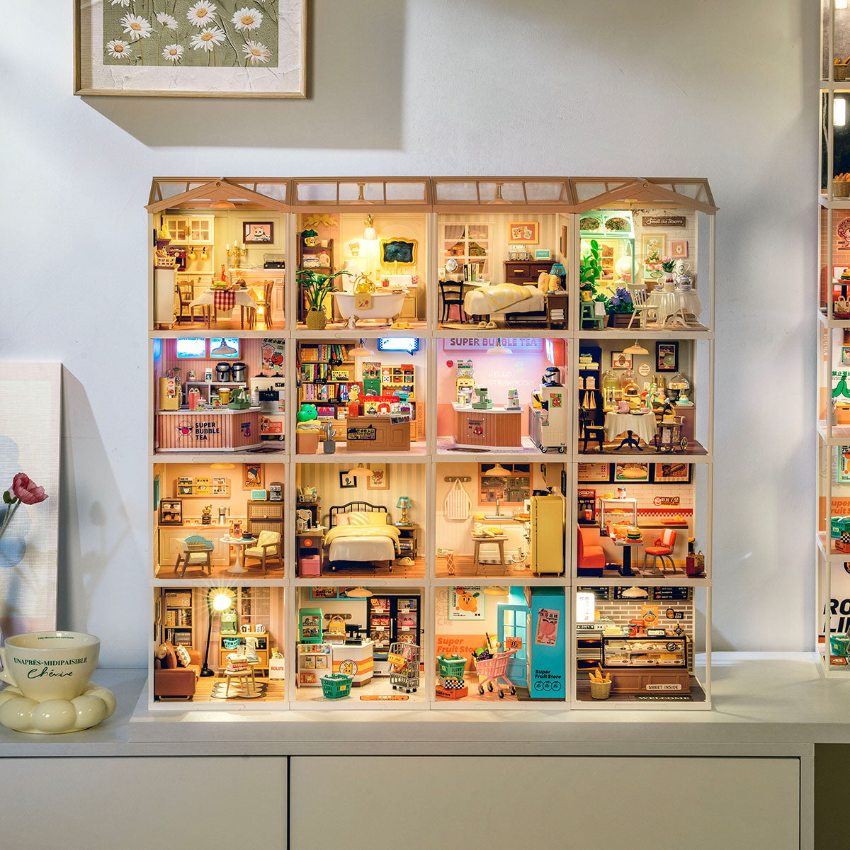 Rolife Warm Dining Room DIY Miniature House DW015B