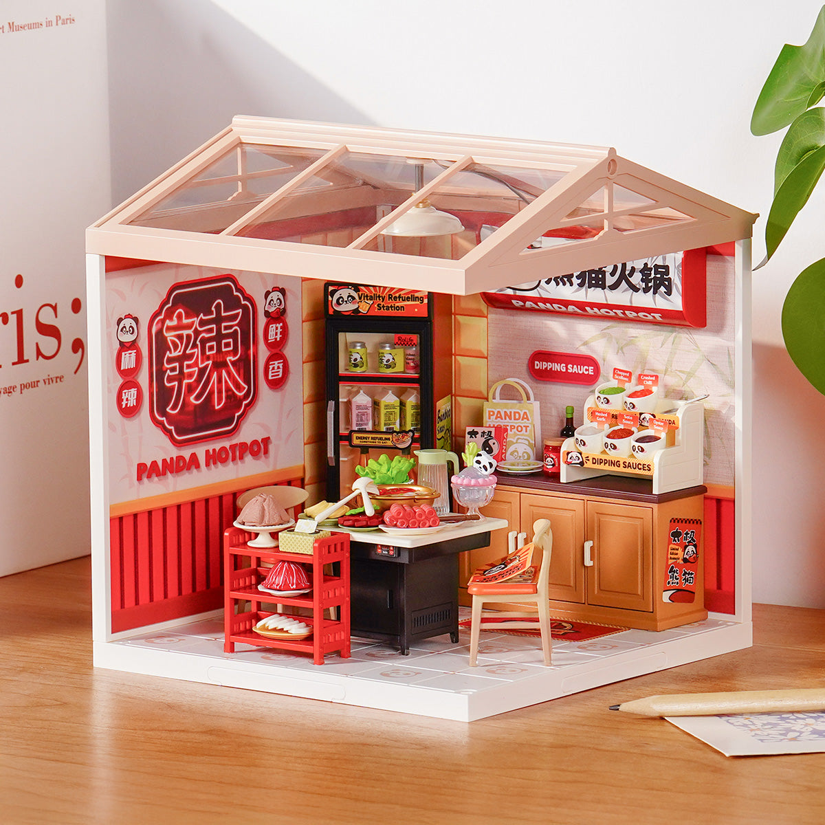Rolife Panda Hot Pot DIY Miniatuurhuis DW020