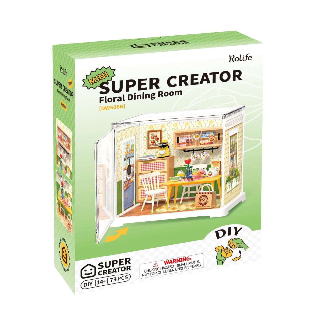 Rolife Floral Dining Room DIY Miniature House DWS06B