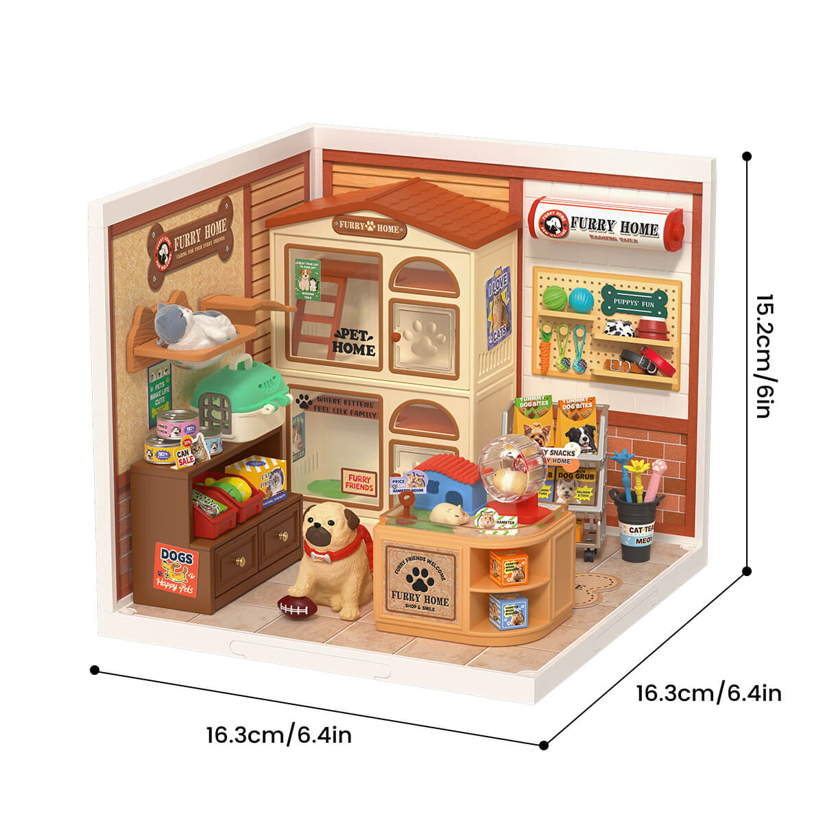 Rolife Furry Friends' Home DIY Miniature House DW027