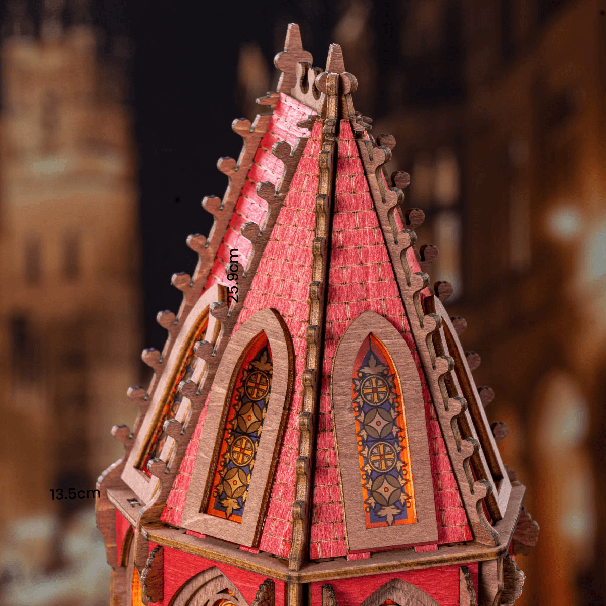 Puzzle 3D en Bois Cathédrale Géométrique Rolife TGA03