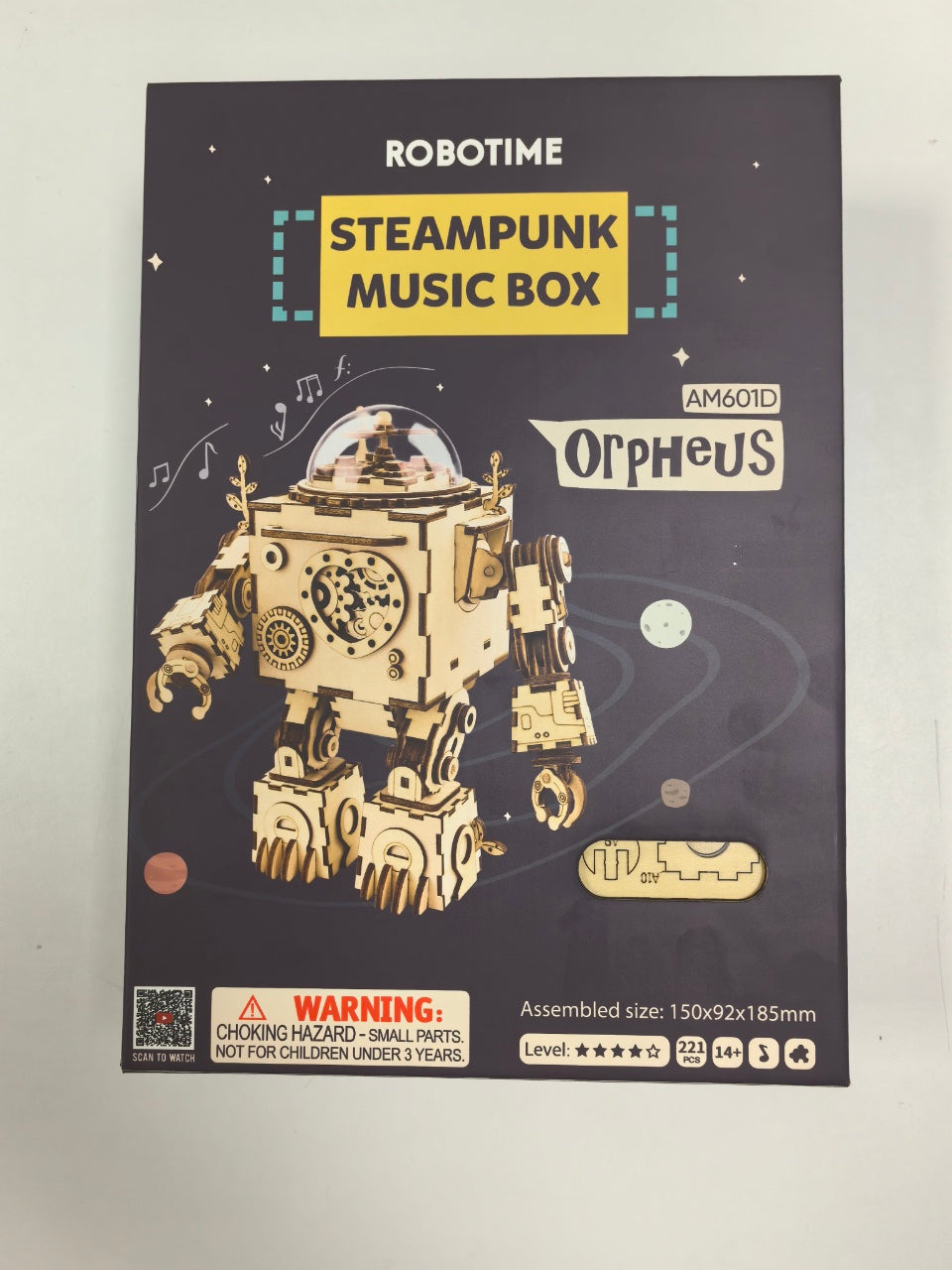 Robotime Orpheus DIY Music Box 3D Wooden Puzzle AM601D