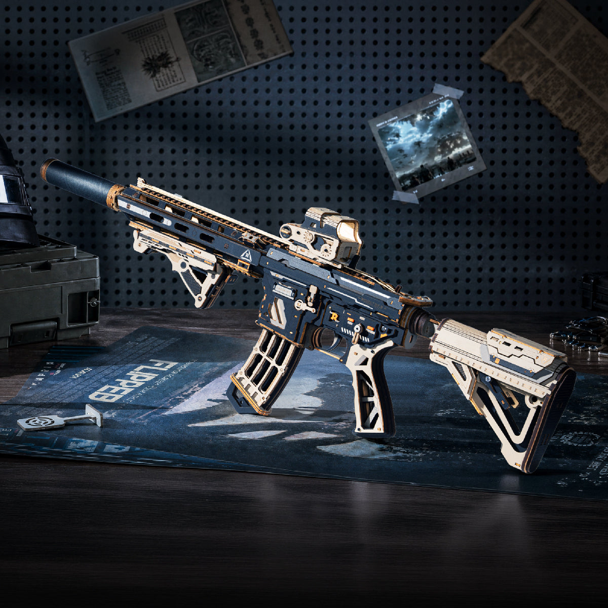 ROKR M416 Karabiner 3D Holzpuzzle LQB02