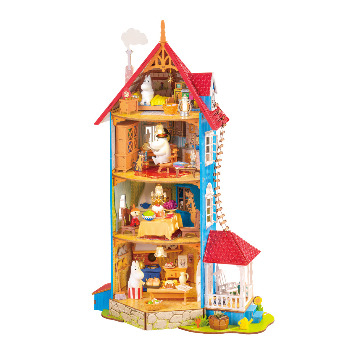 Rolife Moominhouse DIY Miniature Kit | Moomin Valley Collectible