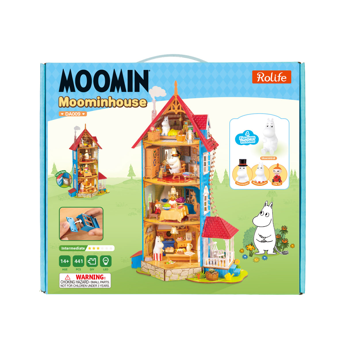 Rolife Moominhouse DIY miniature house product packaging box image