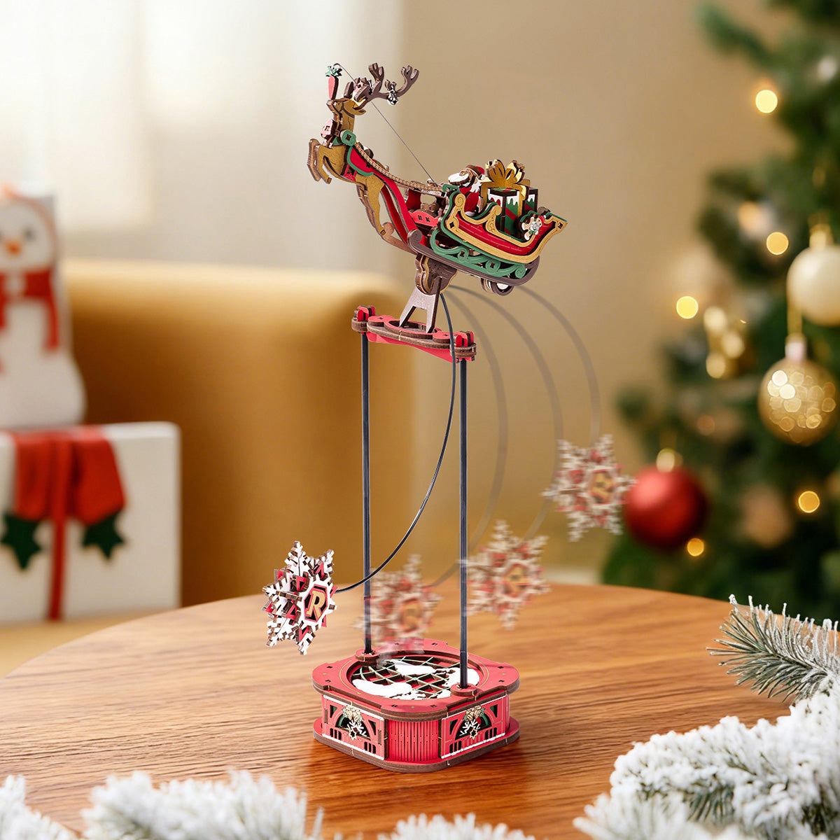 ROKR Santa on Sleigh Pendulum Balance Toy 3D Puzzle MCD05