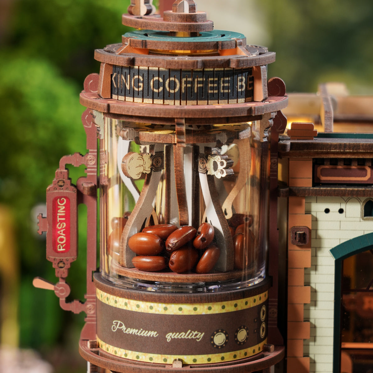 ROKR Dream Coffee Factory Music Box Wooden 3D Puzzle EAB02