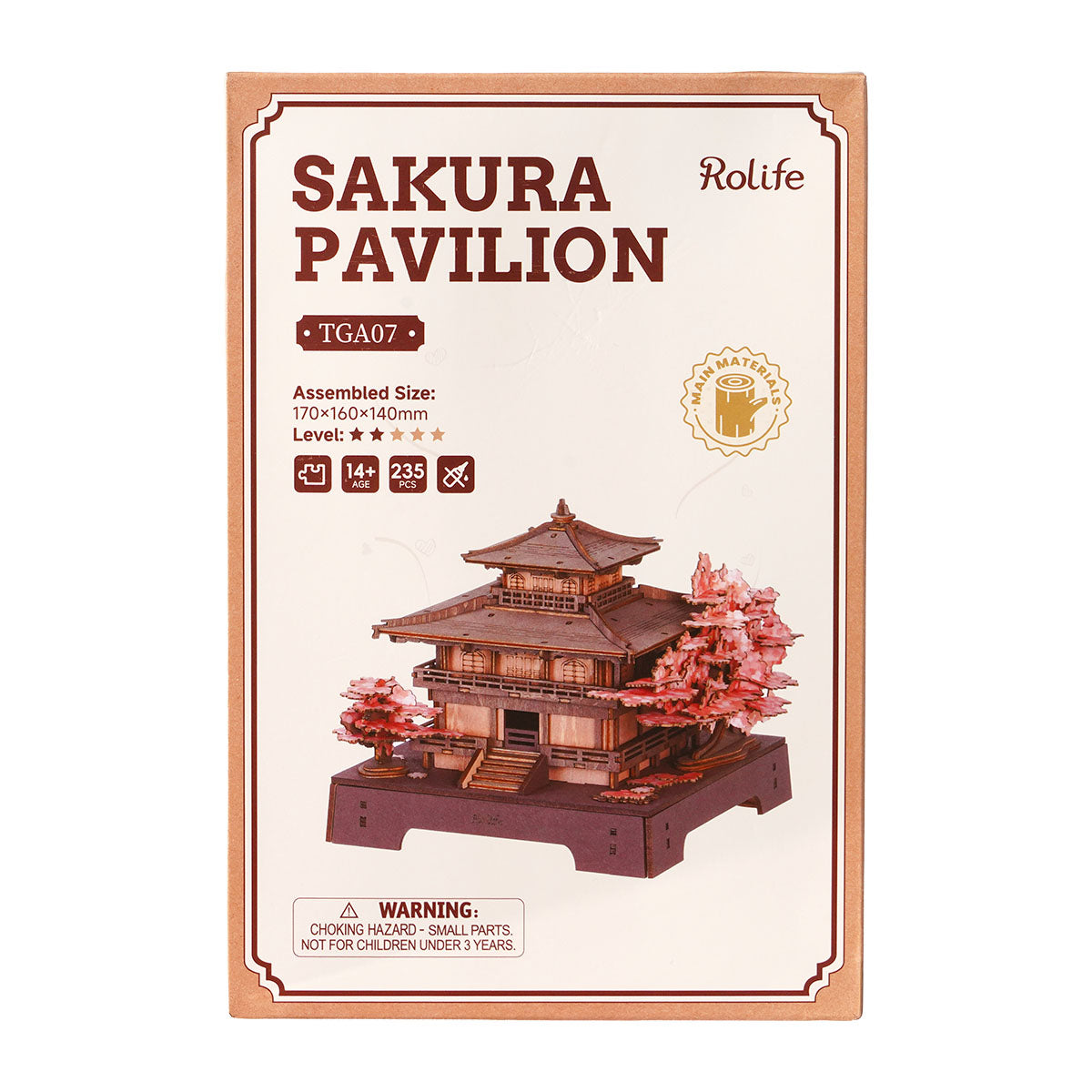 Rolife Sakura Pavillon 3D-Holzpuzzle TGA07