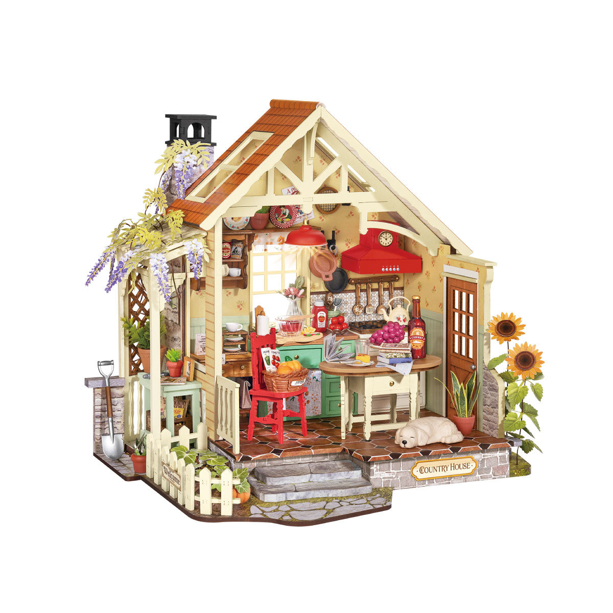 Rolife Sunlit Farmhouse Kitchen DIY Miniaturhaus DH101