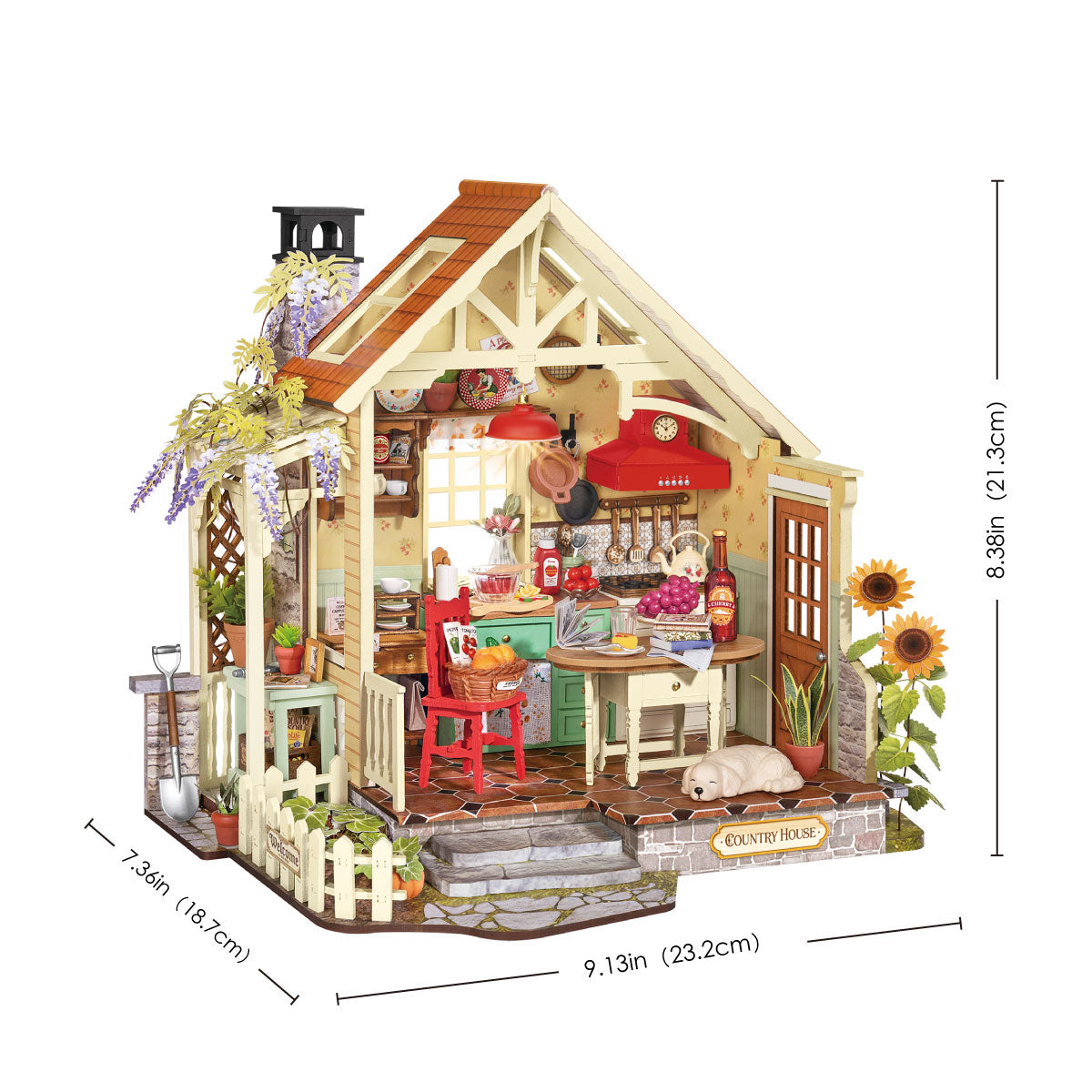 Rolife Sunlit Farmhouse Kitchen DIY Miniaturhaus DH101