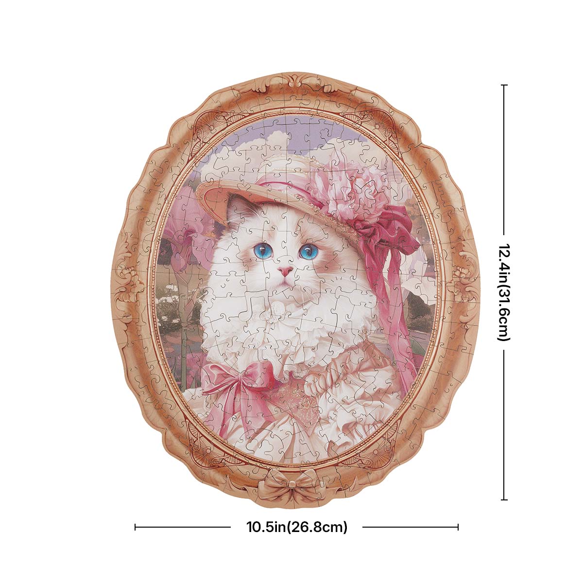 Rowood Springtime Kitty Portrait Wooden Jigsaw Puzzle
