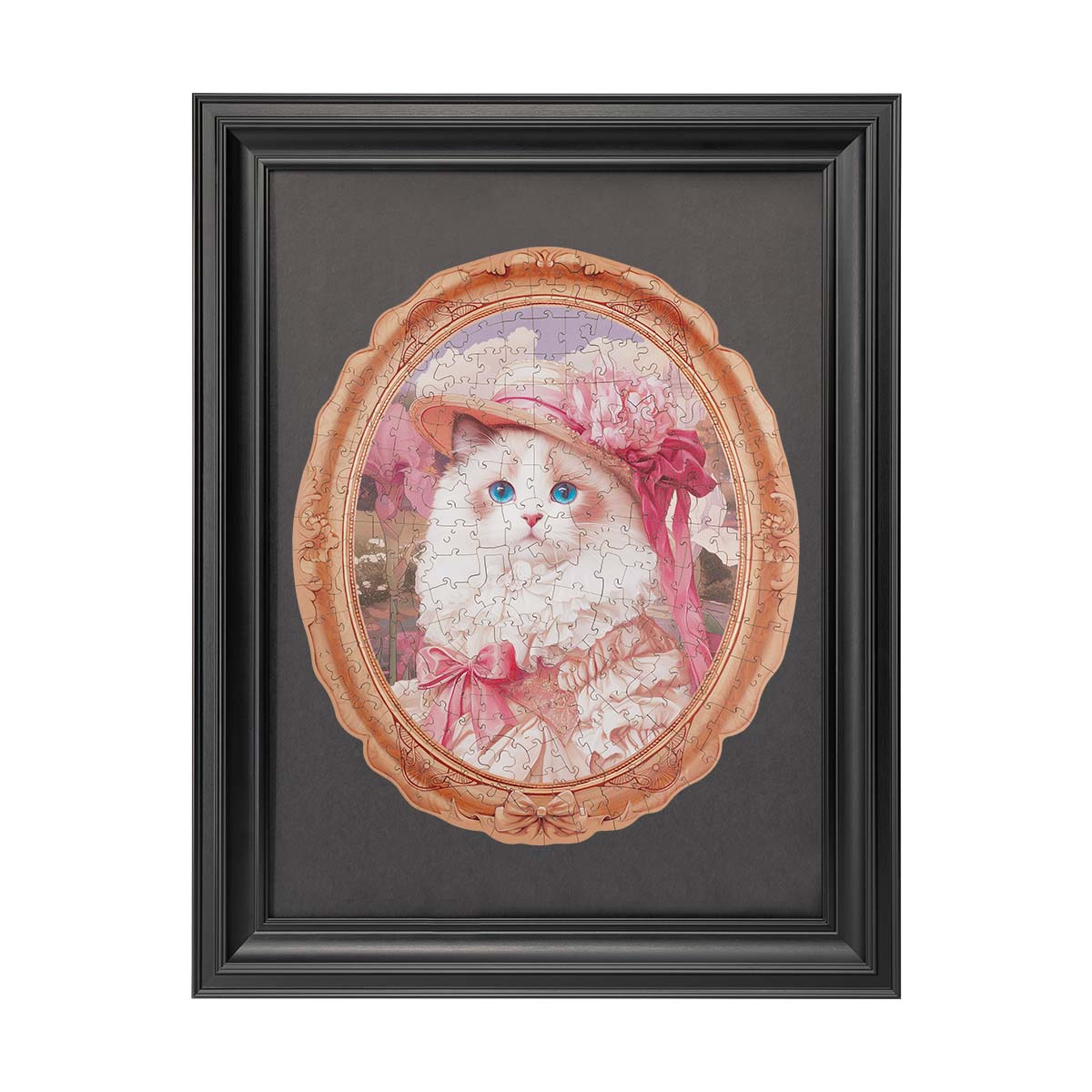 Rowood Springtime Kitty Portrait Wooden Jigsaw Puzzle