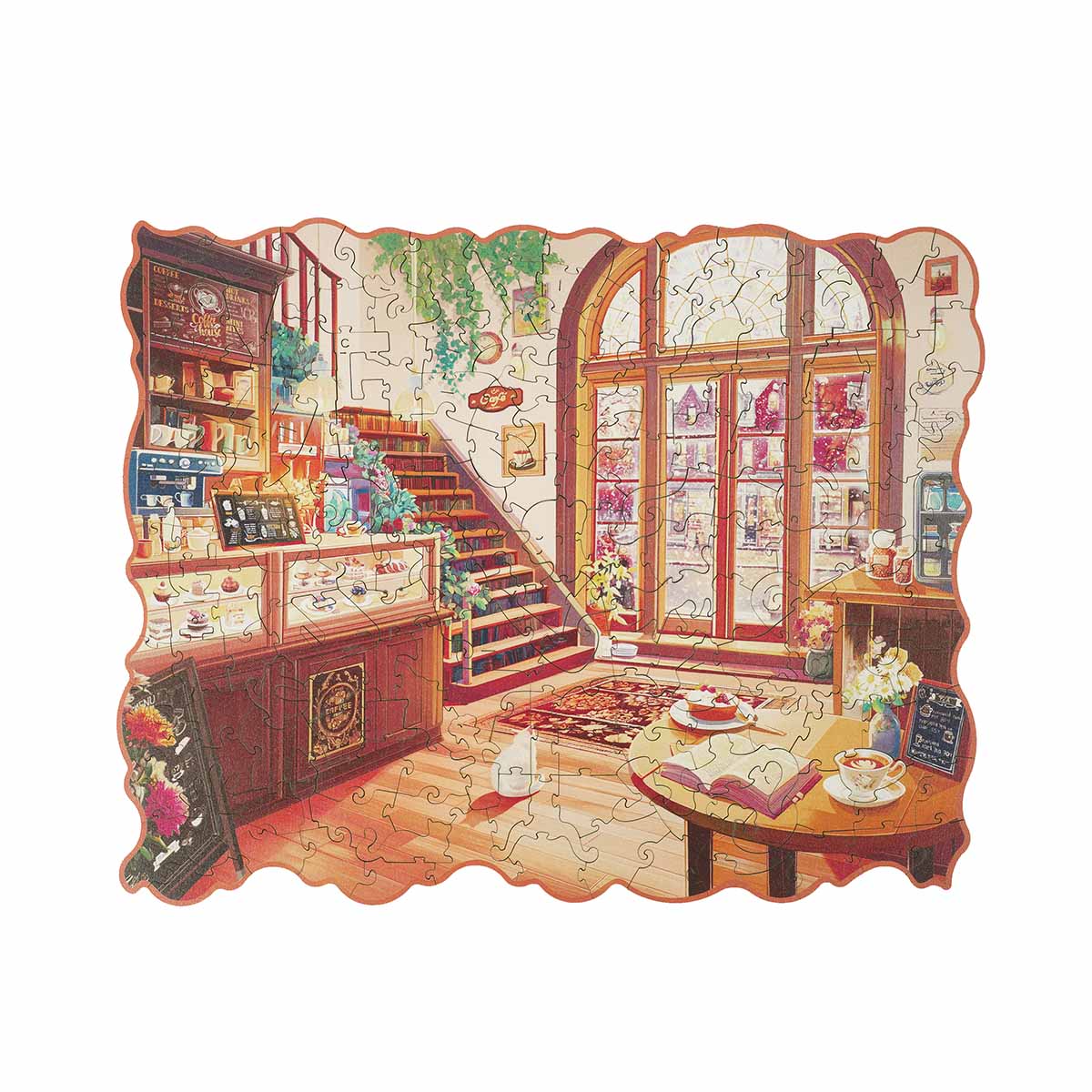 Rowood Cozy Winter Café Wooden Jigsaw Puzzle