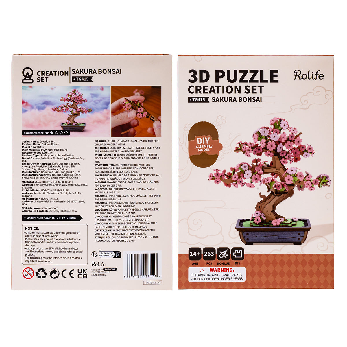 Rolife Sakura Bonsai DIY Holz 3D Puzzle TG415