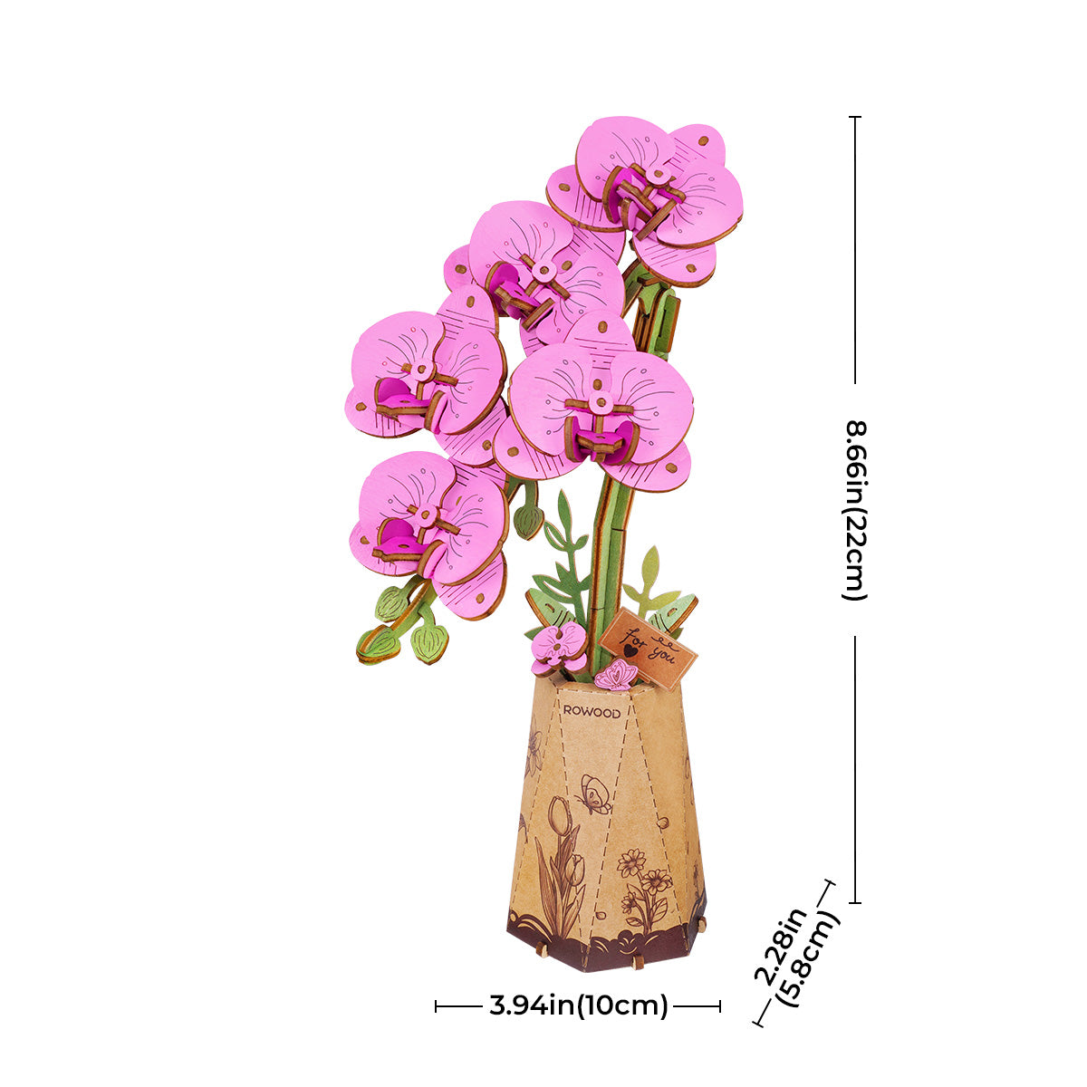 Rowood Purple Moth Orchid DIY Blumen 3D-Holzpuzzle TW091