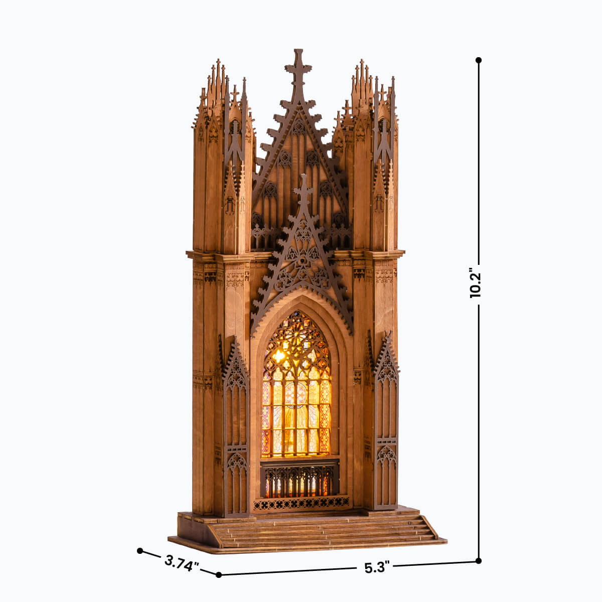 Puzzle en bois 3D Cathédrale à deux tours Rolife TGA01