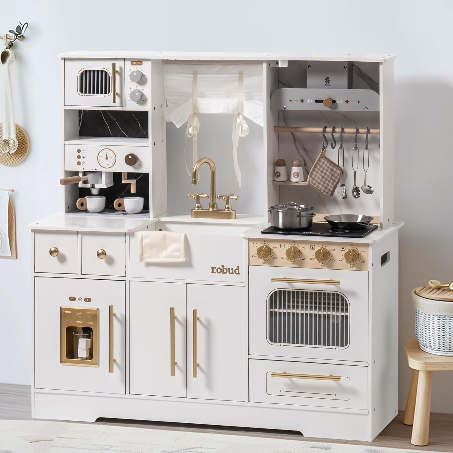 Modern Play Kitchen for Kids White