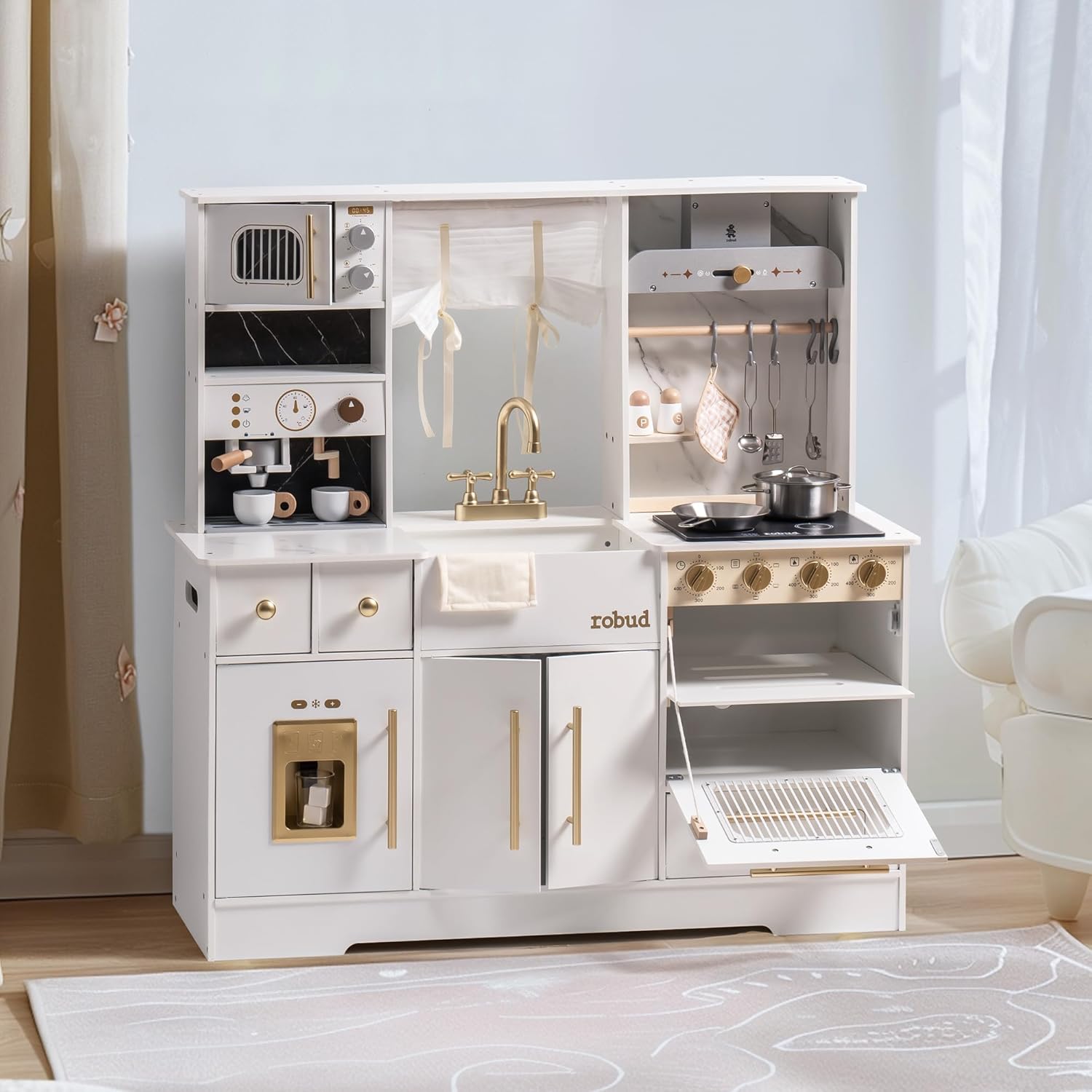 Modern Play Kitchen for Kids White