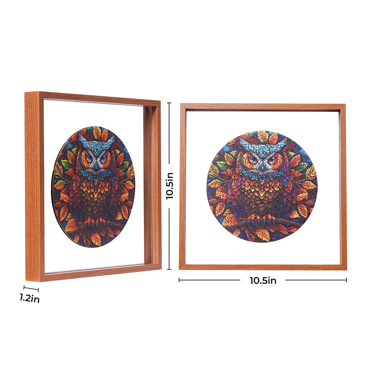 ROBOTIME Moonlight Owl Wooden Jigsaw Puzzle with Frame