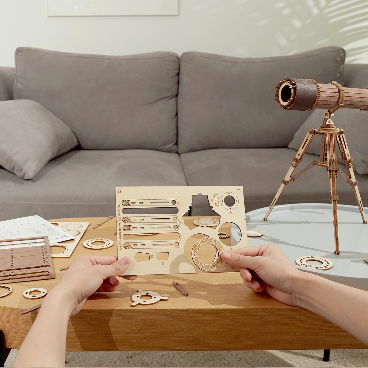 Puzzle 3D en bois avec télescope monoculaire ROKR ST004