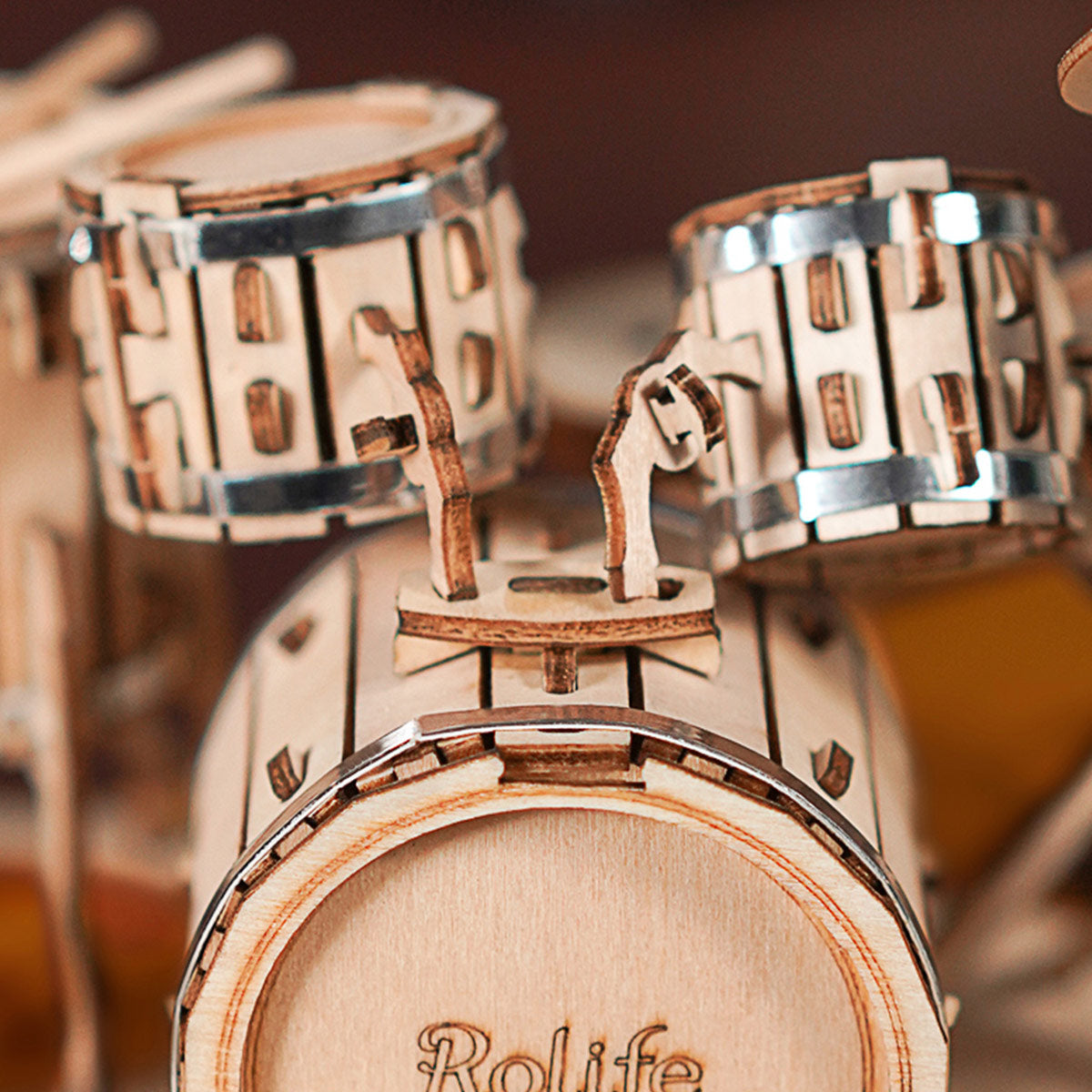 Rolife Drum Kit 3D Holzpuzzle TG409