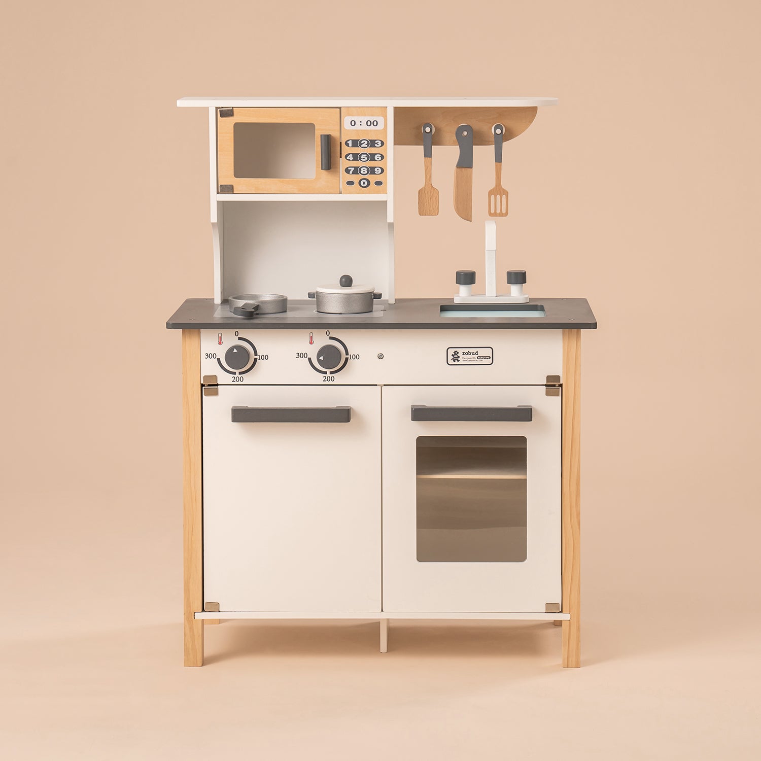 ROBUD Houten kinderspeelkeukenspeelset WG01