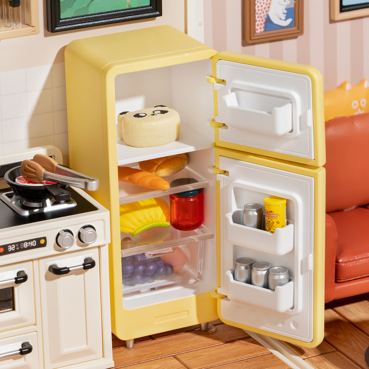 Maison miniature en plastique à faire soi-même Rolife Happy Meals Kitchen DW008