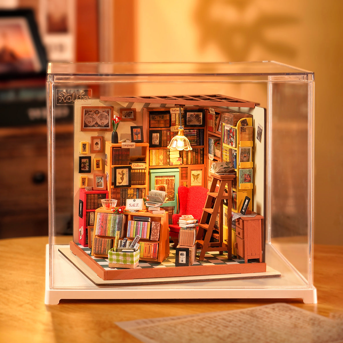 Rolife Sam's Study Library DG102 with Display Box DF03L