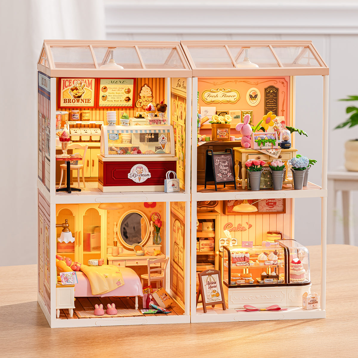 Rolife Super Creator 4 in 1 Four Grid DIY Miniature House