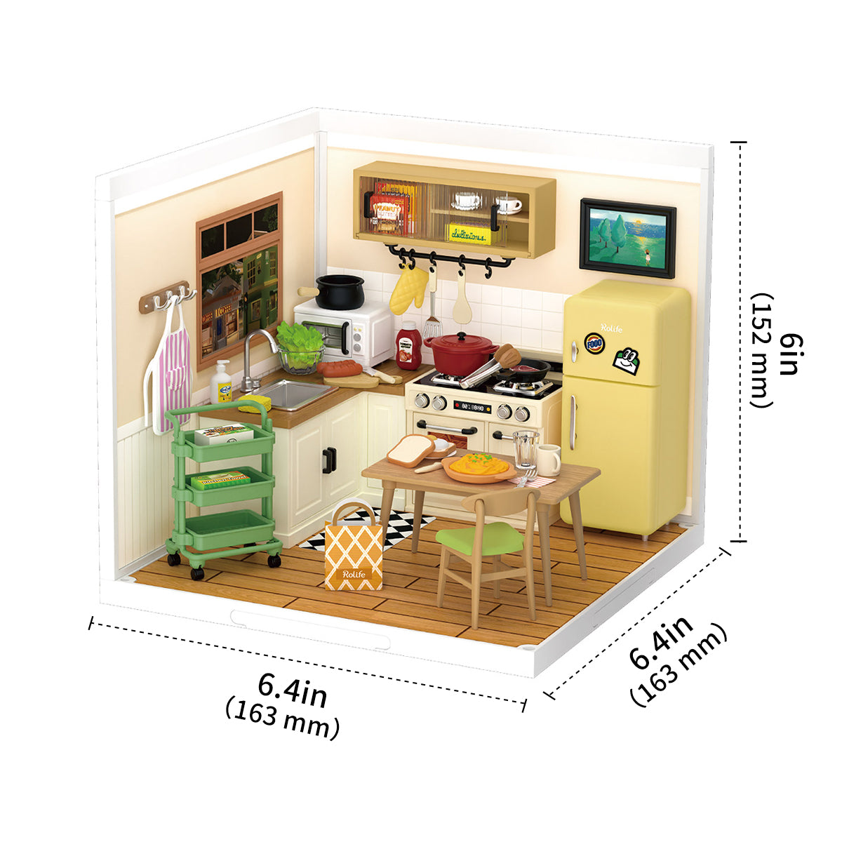 Maison miniature en plastique à faire soi-même Rolife Happy Meals Kitchen DW008