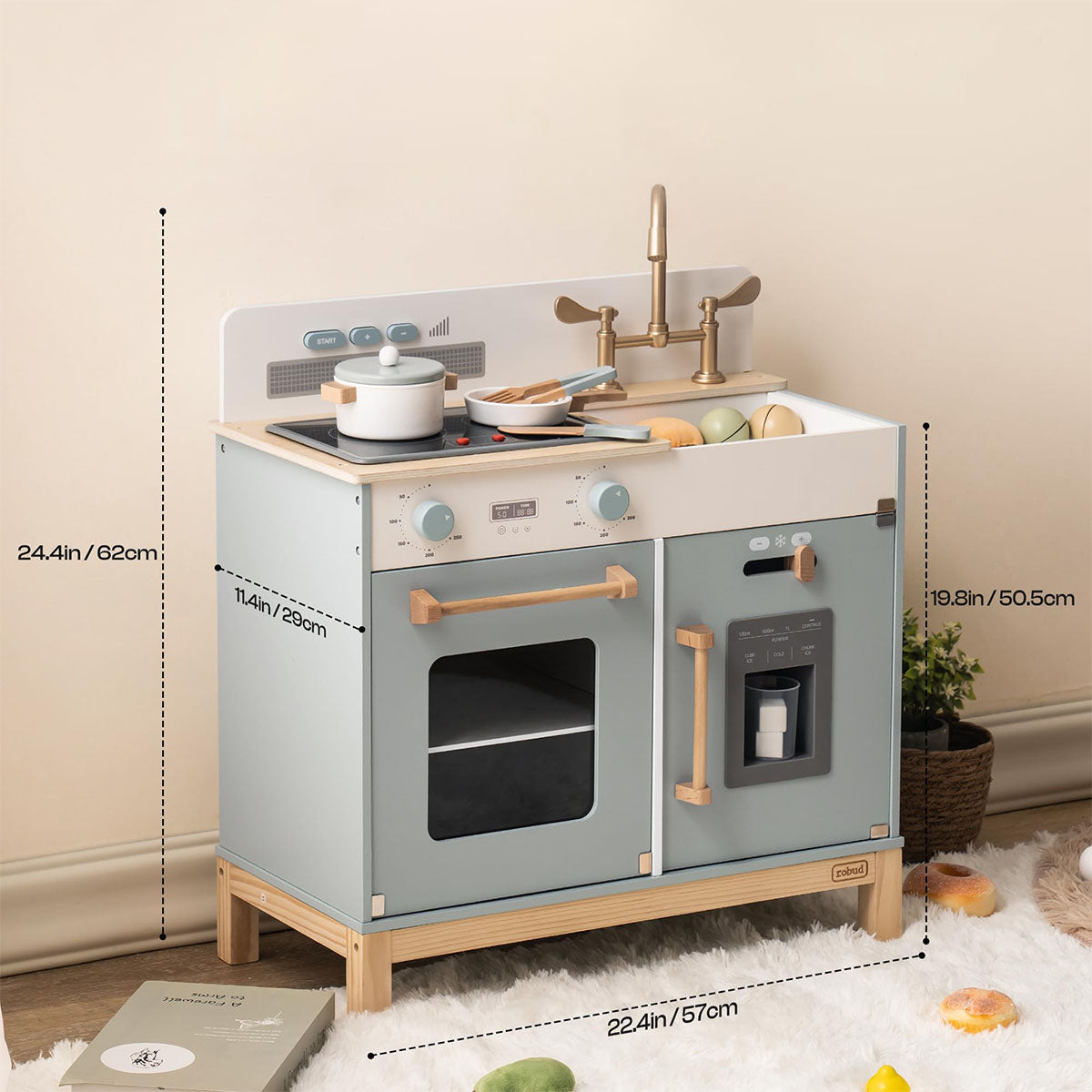 ROBUD Montessori Wooden Play Kitchen