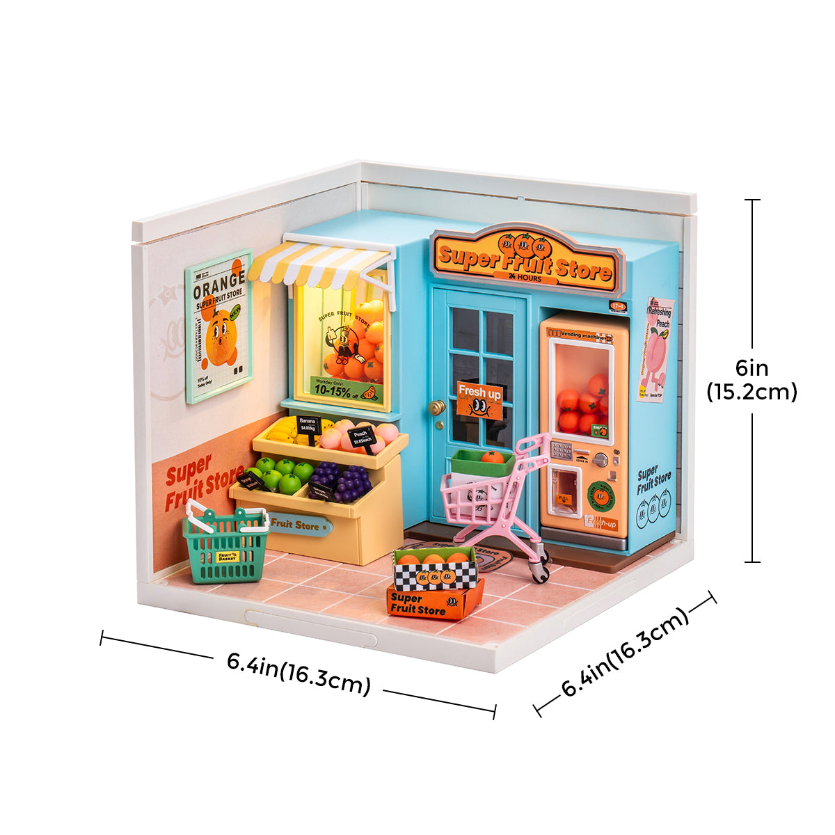 Rolife Super Creator Super Fruit Store DIY Miniature House Kit DW003