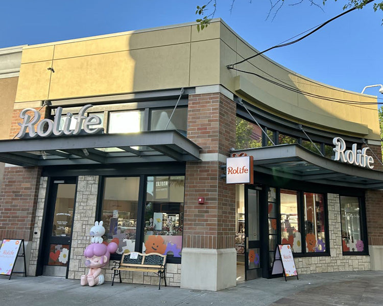 Rolife store front with large sign and entrance