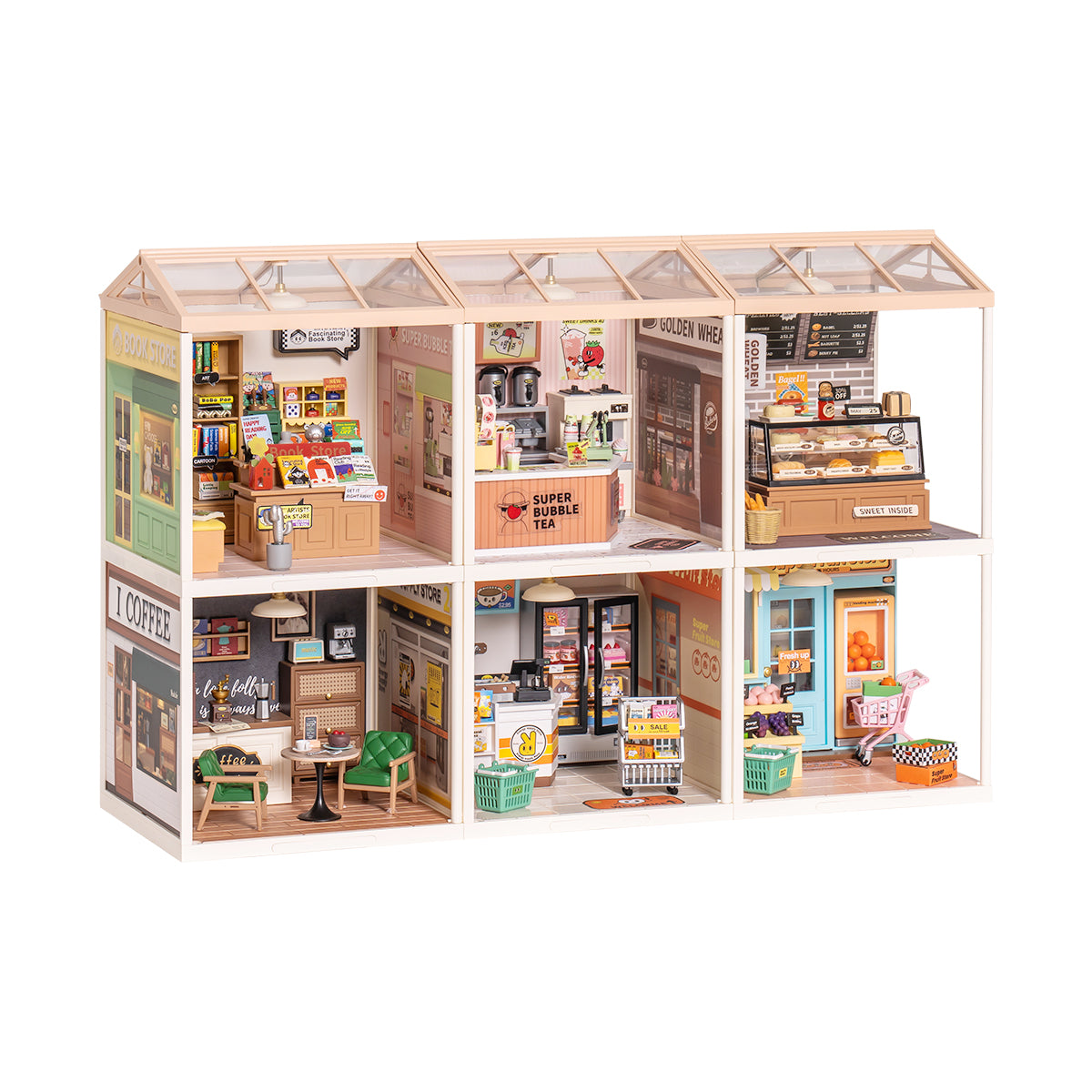 Rolife Super Creator 6 in 1 Six Grid DIY Miniature House