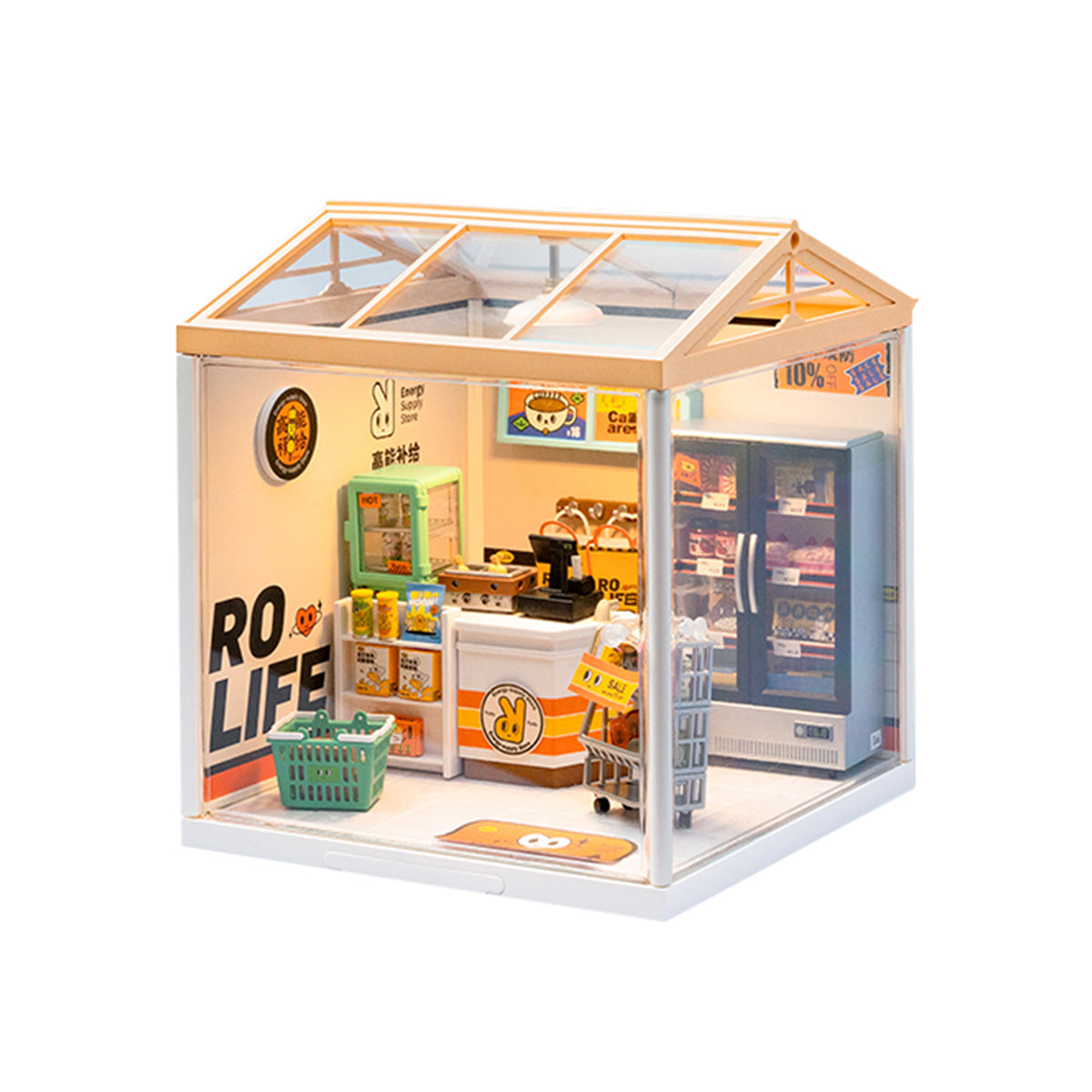 Rolife Super Creator Energy Supply Store DIY Miniature House Kit DW002