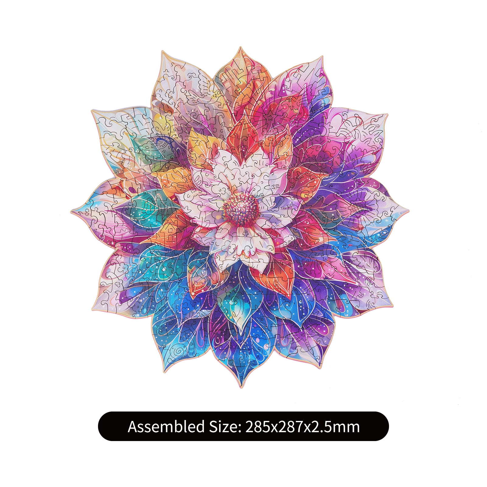 Rowood Mystic Mandala Flower Wooden Jigsaw Puzzle