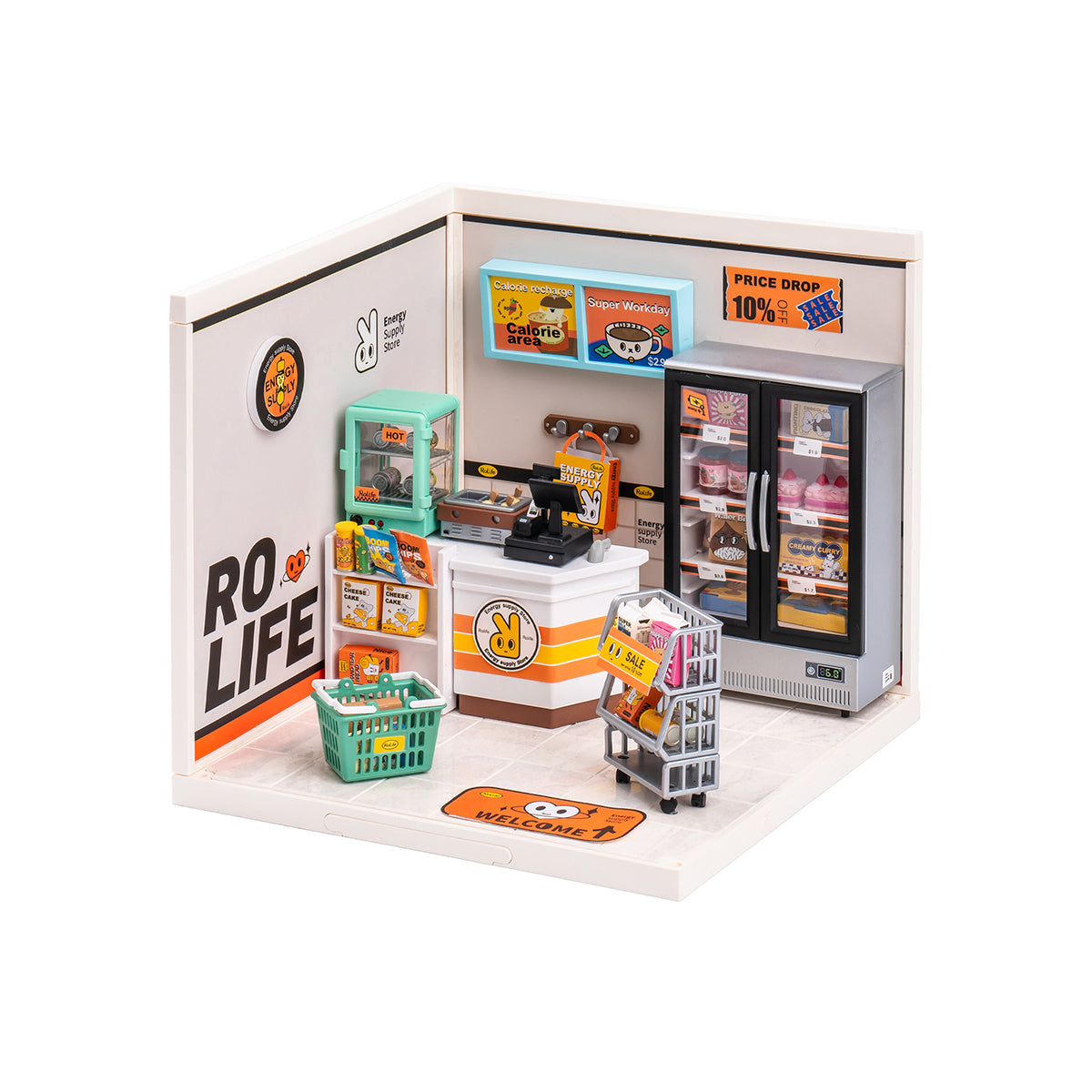 Rolife Super Creator Energy Supply Store DIY Miniature House Kit DW002