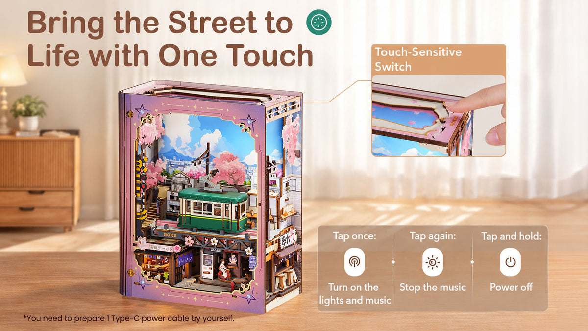 ROKR Strolling in the Sunshine Mechanical Wooden 3D Puzzle LKS01 product overview image 1, SKU LKS01