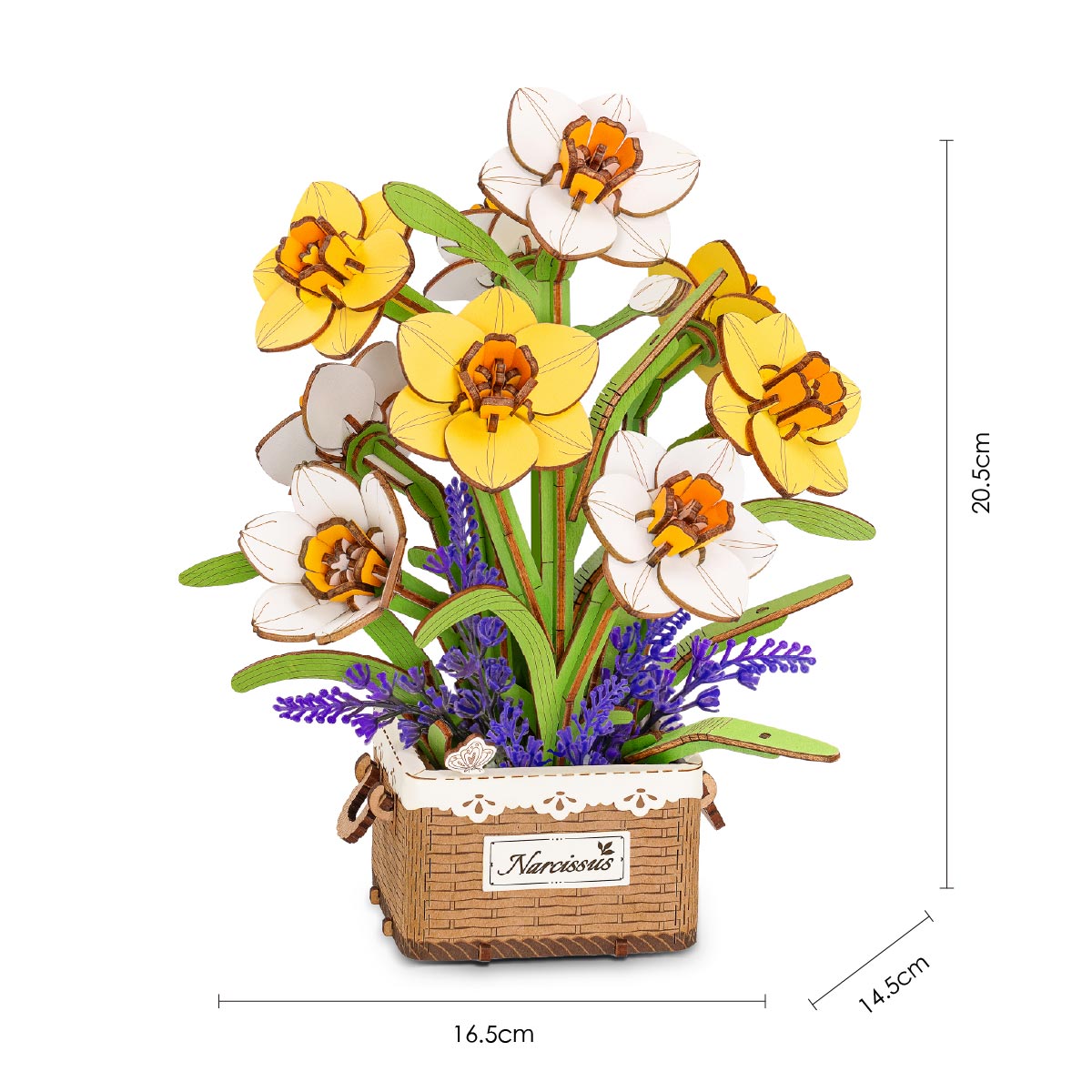 Rowood Narcissus DIY Flower Bouquet Wooden 3D Puzzle TF002