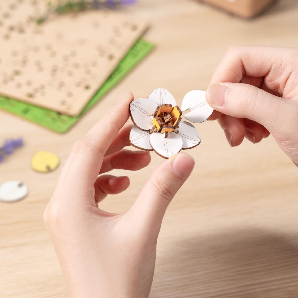 Rowood Narcissus DIY Flower Bouquet Wooden 3D Puzzle TF002