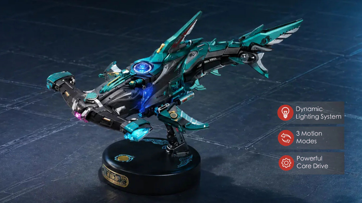 Discover the ROKR Hammerhead Shark DIY Model 3D Puzzle